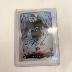 Khalil Mack autographed rookie card